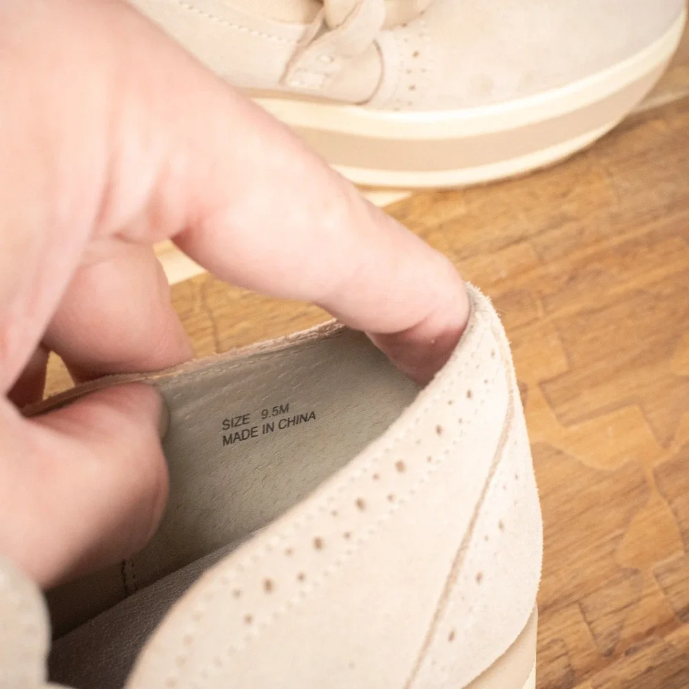 Dolce Vita Women's Jhenee Slip‎ On Platform Sneakers Dune Suede Size 9.5 M